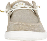 HEYDUDE Women's Wendy Metallic Sparkle Slip On Loafer | Elastic Laces